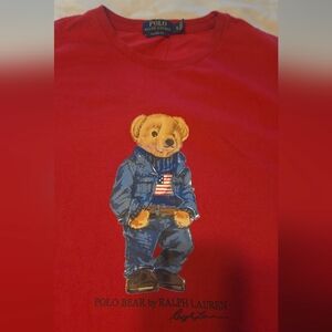 Polo by Ralph Lauren Red Tee with Polo Bear Graphic